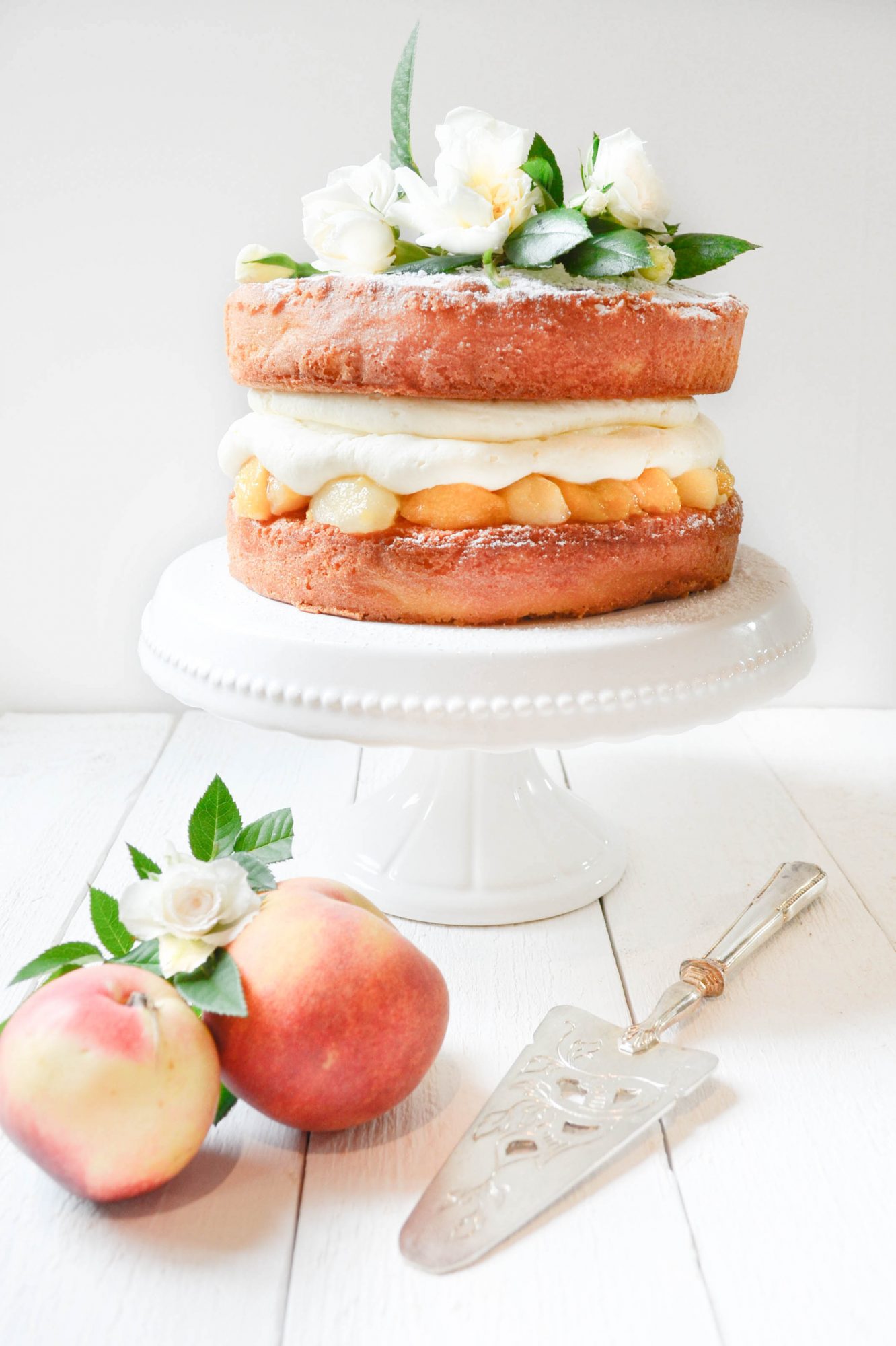 peach victoria sponge cake mascapone peches sirop-2